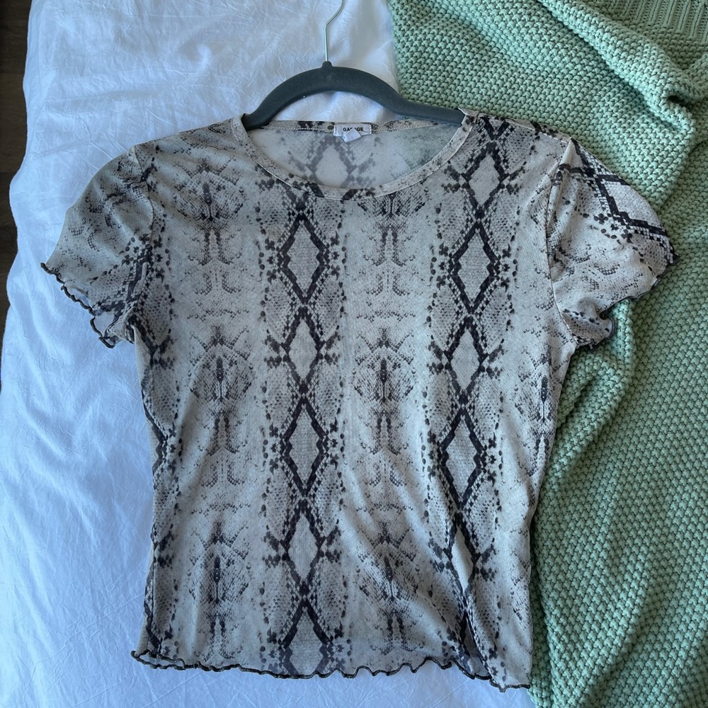 Garage Mesh Snakeskin Shirt